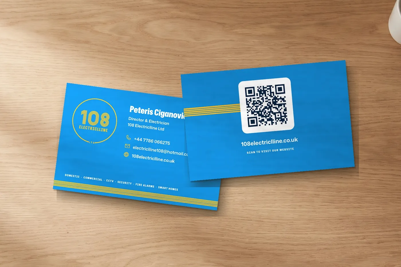 108 Electriclline business cards