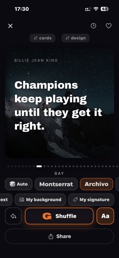 Gainers goal card