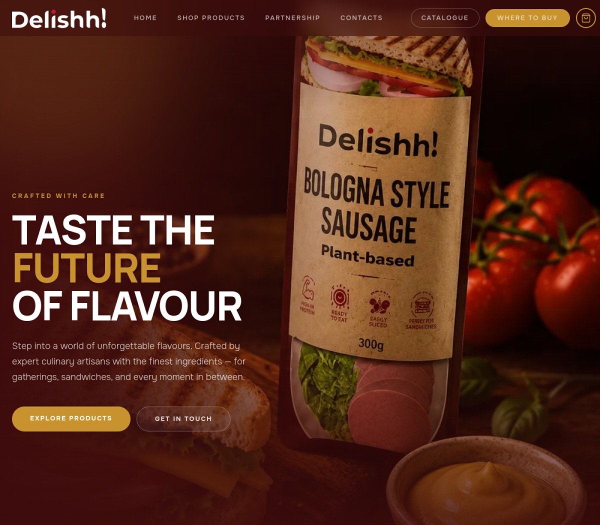 Delishh online store by Gainers Digital Studio