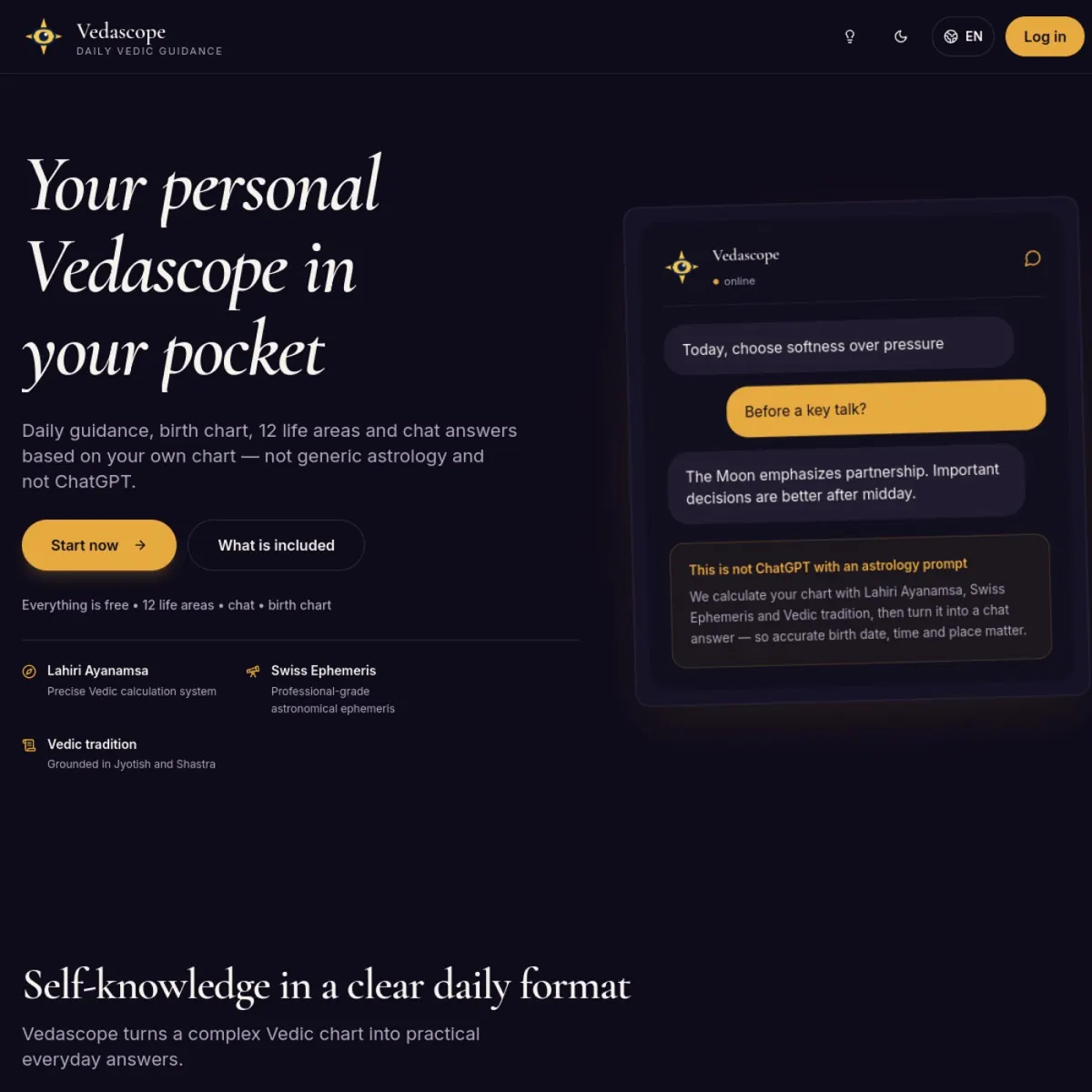 Vedascope website