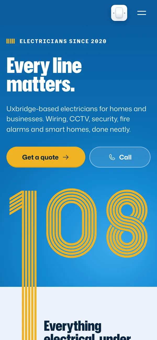 108 Electriclline: website on a phone