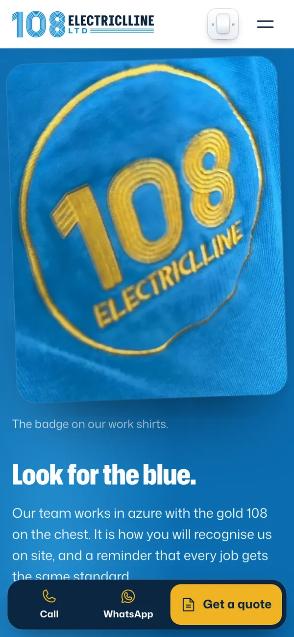 108 Electriclline: Look for the blue (phone)