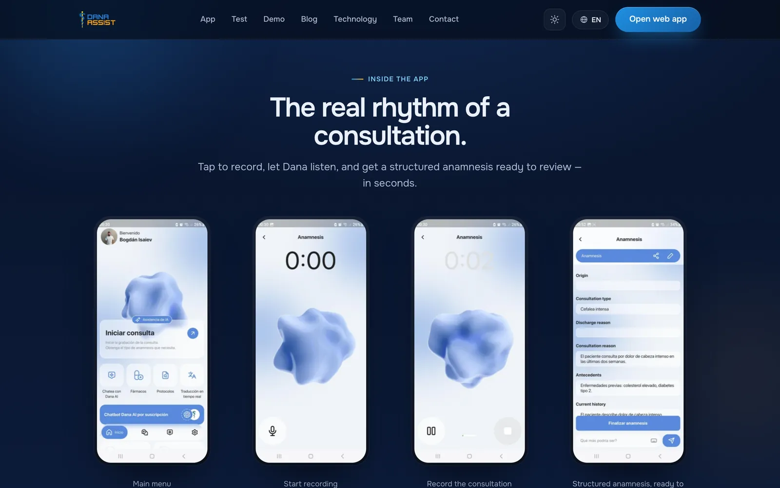 Dana Assist: The app, screen by screen