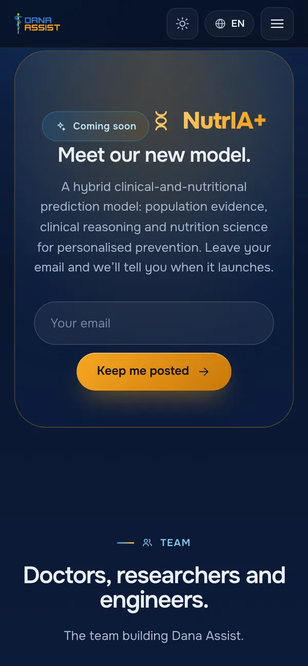 Dana Assist: A waitlist for the next model (phone)