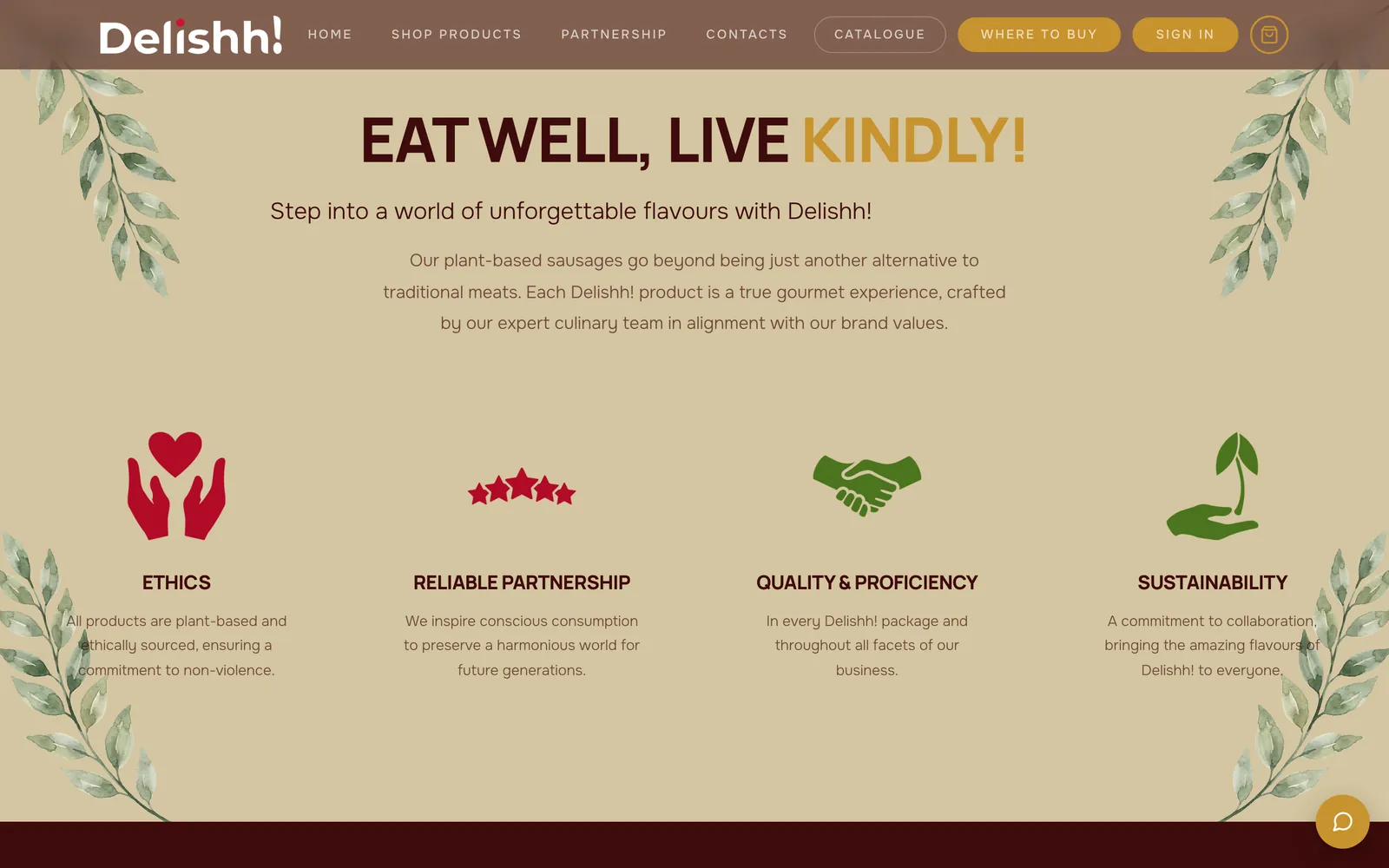 Delishh: Eat well, live kindly