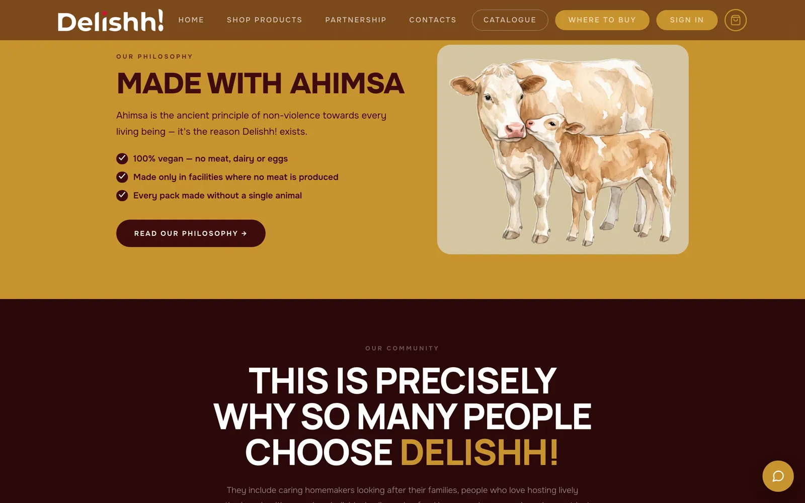 Delishh: Made with Ahimsa