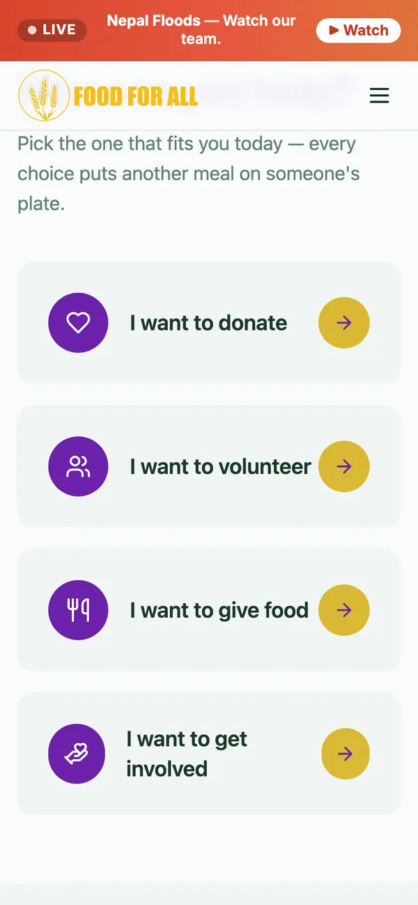 Food For All: Pick your way to help (phone)