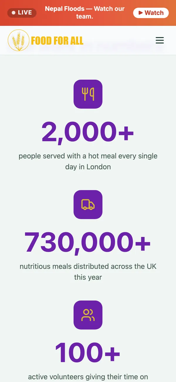 Food For All: Three numbers, no more (phone)