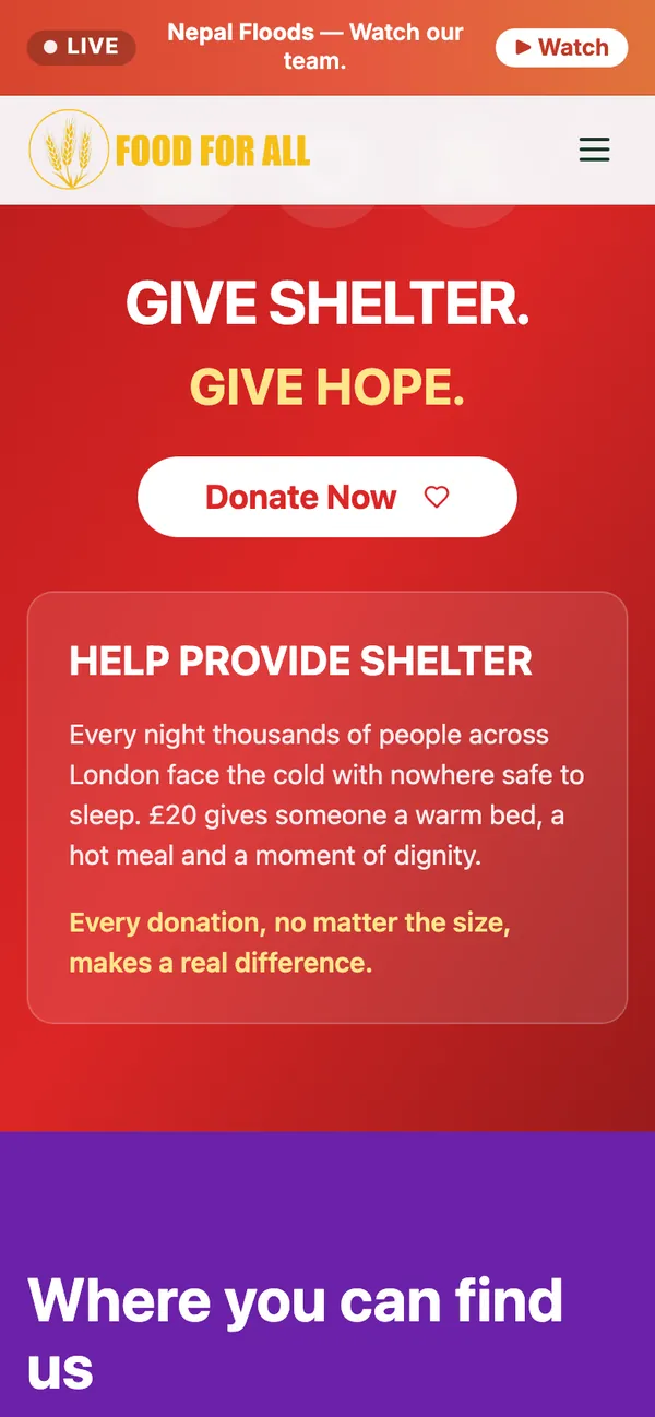 Food For All: An appeal with a price tag (phone)