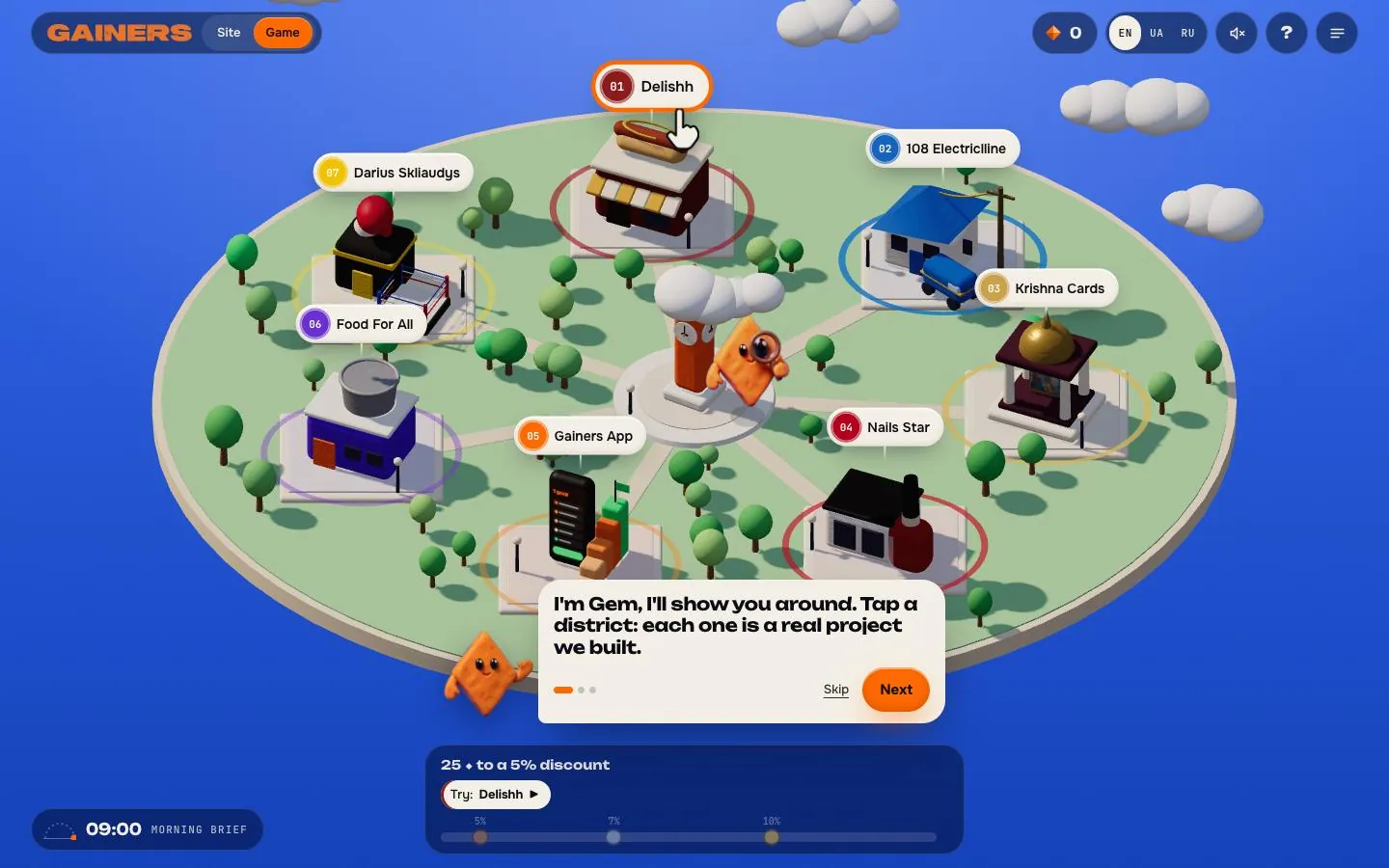 Gainers City: Gem explains the game
