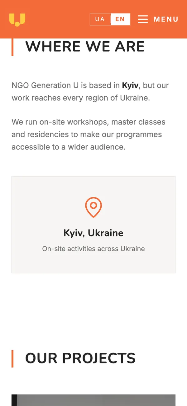 Generation U: Based in Kyiv, working nationwide (phone)