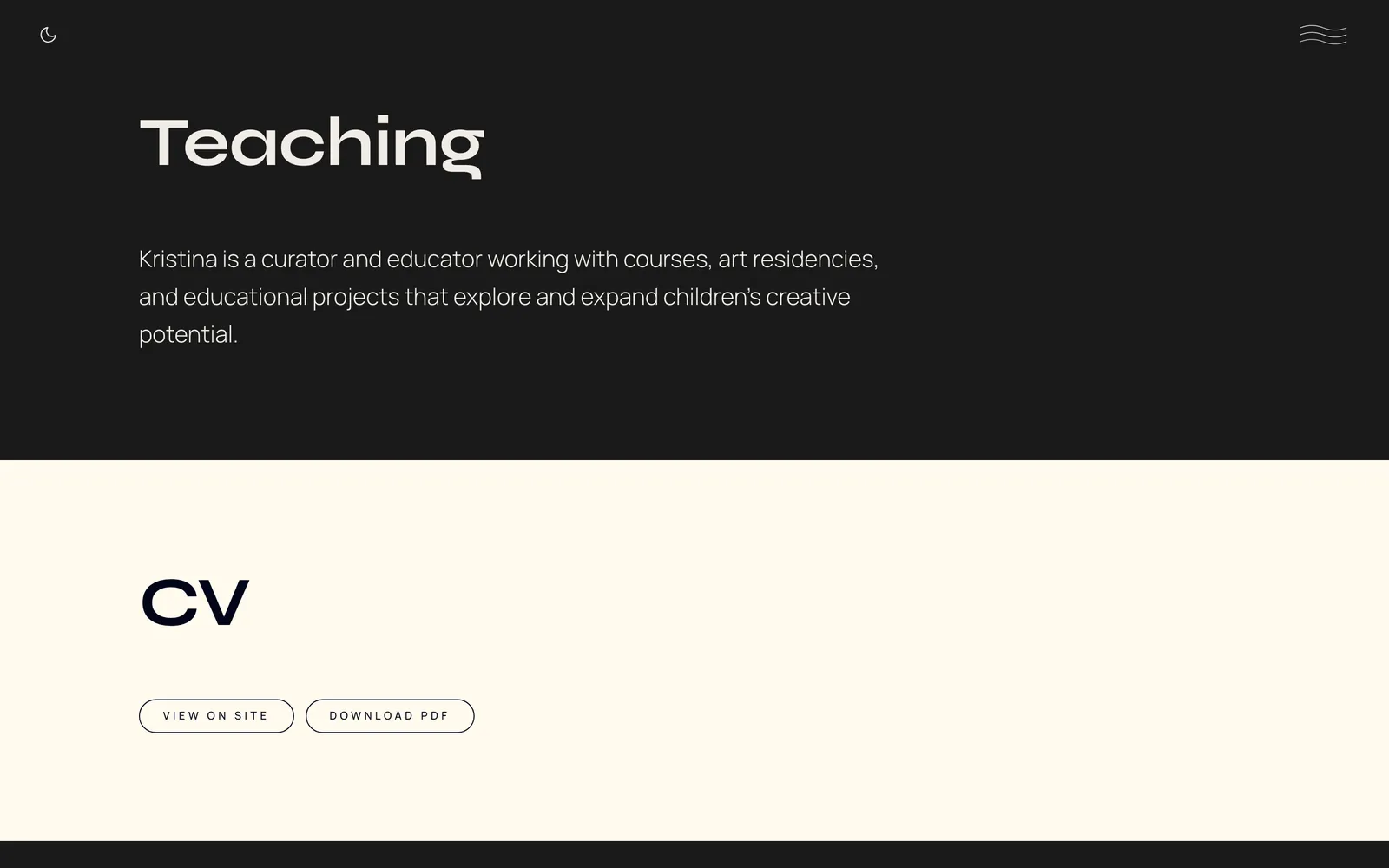 Kristina Liulchenko: Teaching in one sentence
