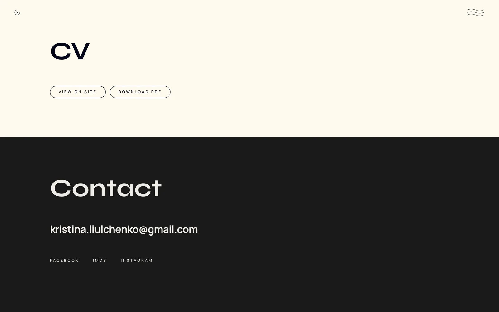 Kristina Liulchenko: CV and contact to close