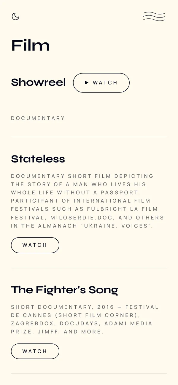 Kristina Liulchenko: Film: showreel first (phone)