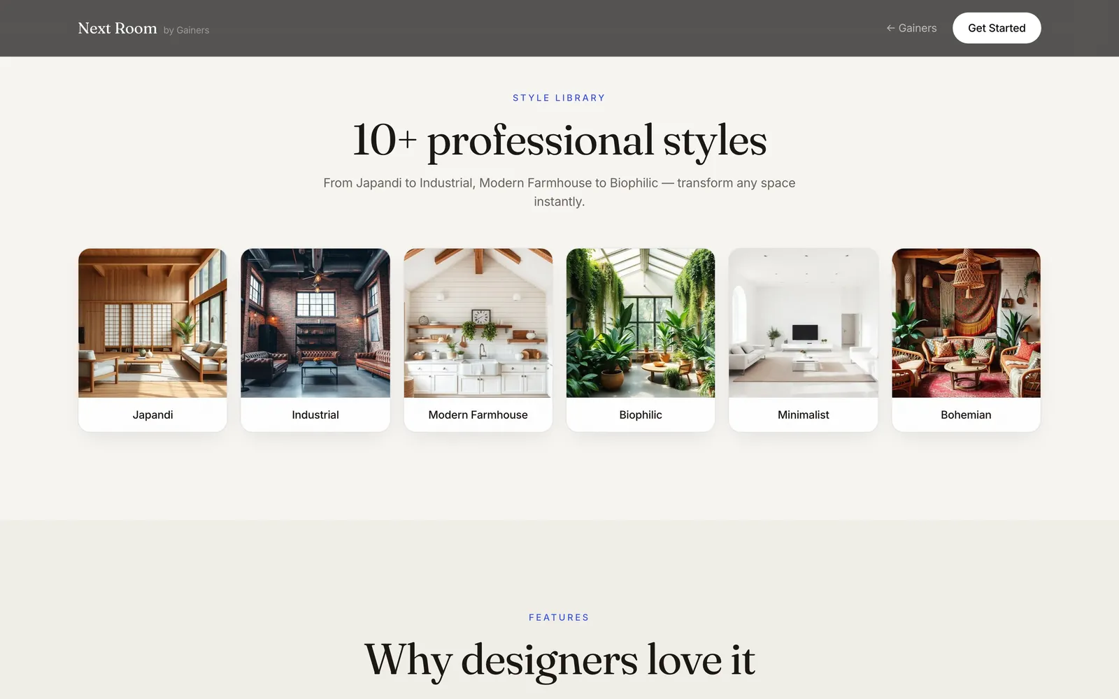 Next Room: Styles as pictures