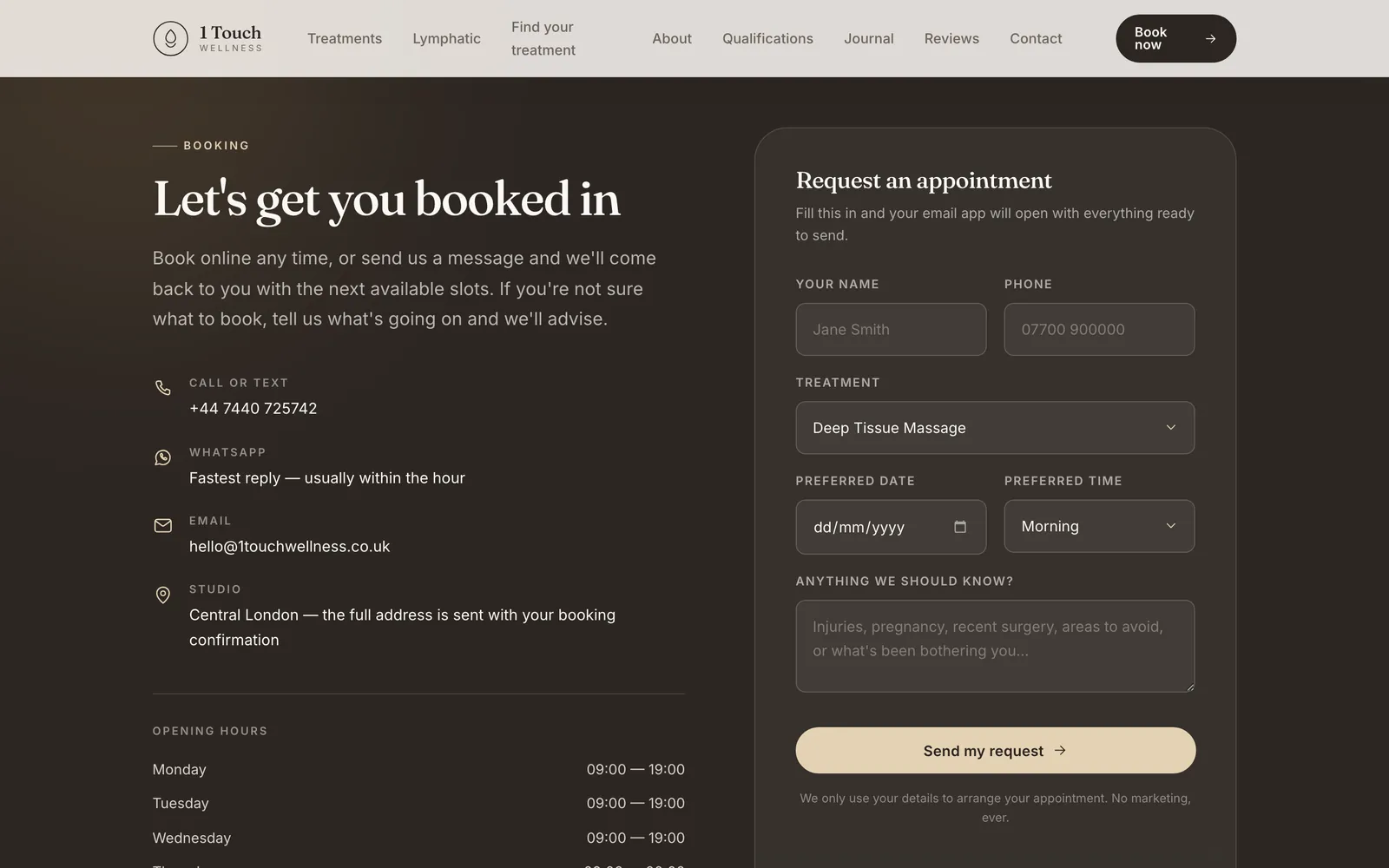 One Touch Wellness: Booking with every channel