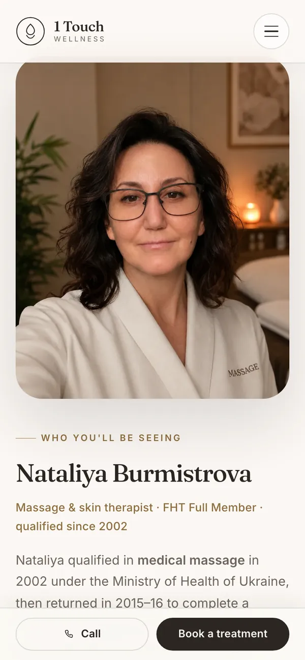 One Touch Wellness: The person behind the hands (phone)