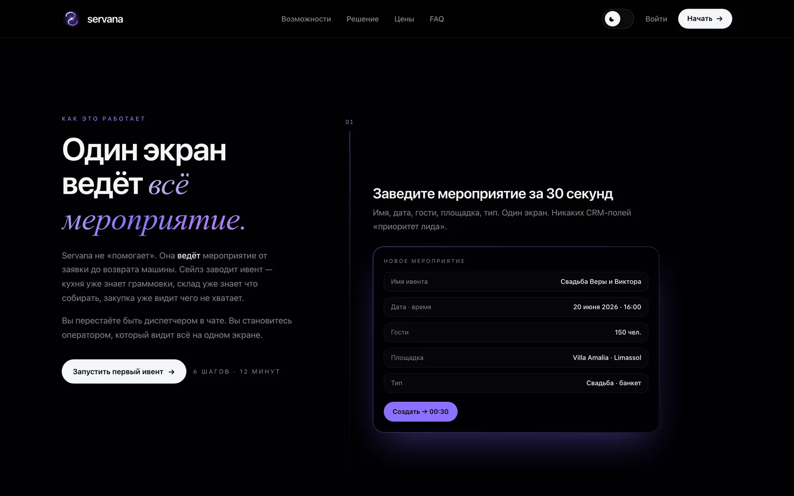 Servana: The product, step by step